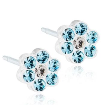 Daisy Aquamarine/Crystal 5mm