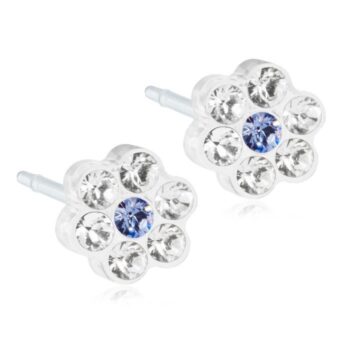 Daisy Crystal/Sapphire 5mm 1 paar