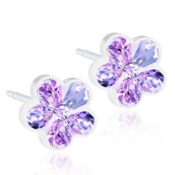 Flower Violet 6mm 1 paar