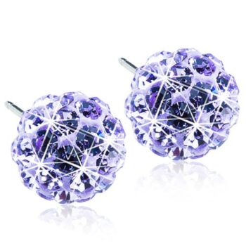 Naturaalne titaan Violet helelilla discopall kirstallidega 6mm