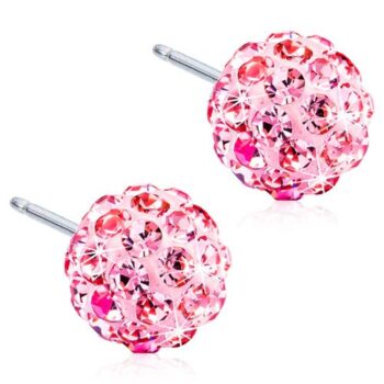 Naturaalne titaan Light Rose discopall kirstallidega 6mm