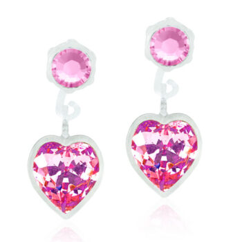 Heart Light Rose heleroosa süda, kristall 4/6mm