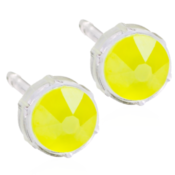 Electric Yellow elektrikollane Swarovski kristall 6mm
