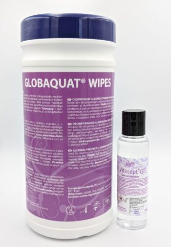 Globaquat® Wipes 120tk (alkoholivaba, tapab ka koroona) + Vitasept Gel 100ml
