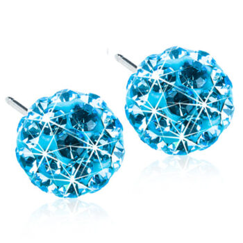 Naturaalne titaan Aquamarine helesinine discopall kirstallidega 6mm
