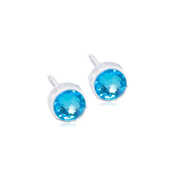 Meditsiiniline plastik 0% niklit Shiny Blue sädelev sinine kristall 6mm