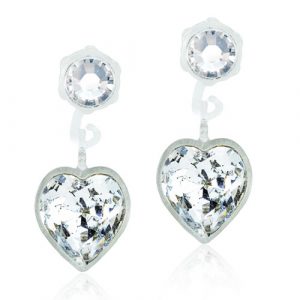 Meditsiiniline plastik 0% niklit Pendant Heart Crystal valge süda kristall 4/6mm