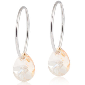 Naturaalne titaan 8mm Drop Golden Shadow kuldne tilk kristall 14mm rõngas