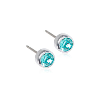 Hõbetitaan Bezel Turquoise 5mm