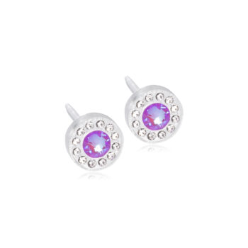 Blomdahl kõrvarõngad Brilliance Halo Crystal/Shiny Violet 6mm