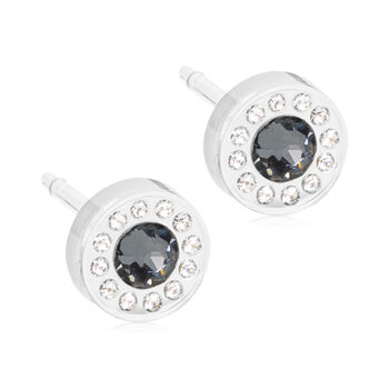 Meditsiiniline plastik 0% niklit Brilliance Halo Crystal/Black Diamond 6mm