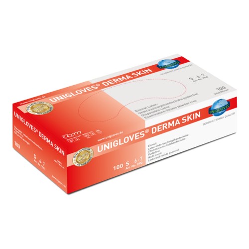 unigloves derma skin latex glove 291264 S