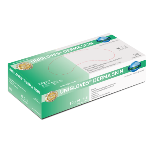 unigloves derma skin latex glove 291265 M