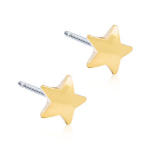 Kuldne Titaan Star, kullatud titaan täht 5mm
