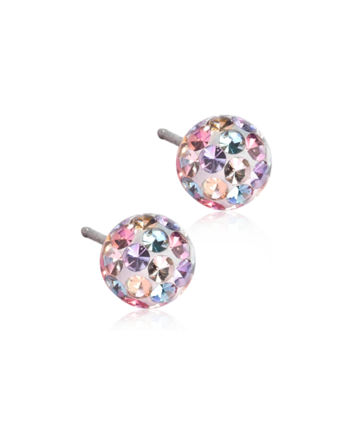 Naturaalne titaan Light Fantasy heledate mitmevärviliste kristallidega discopall 6mm