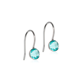 Bezel Turquoise naturaalne titaan helesinine kristall 5mm