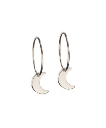 Natural Titanium Pendant Moon 14mm rõngas