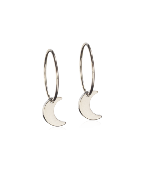 Natural Titanium Pendant Moon 14mm rõngas