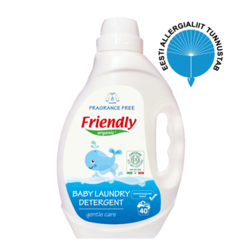 Friendly Organic biolagunev lõhnatu pesugeel allergikute, pere ja beebiriiete pesuks, 2000ml