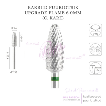 Karbiid puuriotsik Upgrade Flame 2-Way 6.0mm C (SILVER)