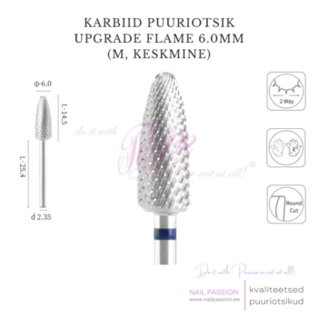 Karbiid puuriotsik Upgrade Flame 2-Way 6.0mm M (SILVER)