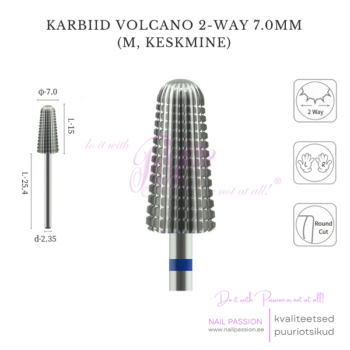 Karbiid puuriotsik Volcano 2-Way 7.0mm M (SILVER)