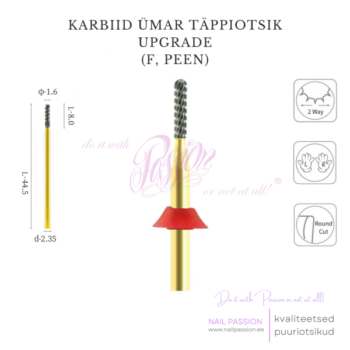 Karbiid ümar täppisotsik Upgrade 2-Way F (GOLD)