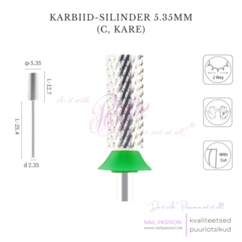 Puuriotsik karbiid-silinder 5.35mm C (SILVER)