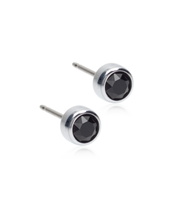 Silver Titanium Bezel Black must kristall 5mm