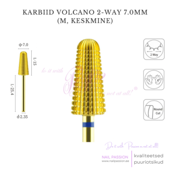 Karbiid puuriotsik Volcano 2-Way 7.0mm M (GOLD)