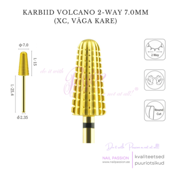 Karbiid puuriotsik Volcano 2-Way 7.0mm XC (GOLD)