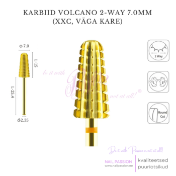 Karbiid puuriotsik Volcano 2-Way 7.0mm XXC (GOLD)