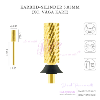 Puuriotsik karbiid-silinder 5.35mm XC (GOLD)