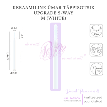 Keraamiline ümar täppisotsik Upgrade 2-Way M (WHITE)