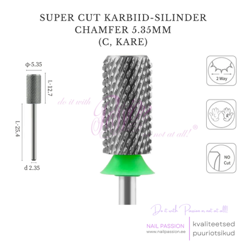 Super Cut karbiid-silinder Chamfer puuriotsik C