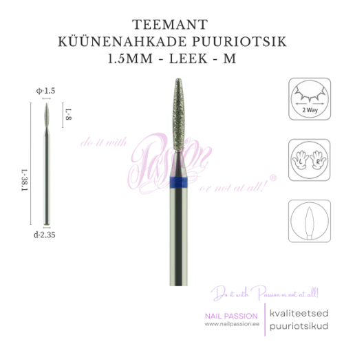 Küünenahkade teemantotsik leek