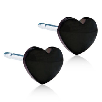 Black Titanium Heart, must titaan süda 5mm