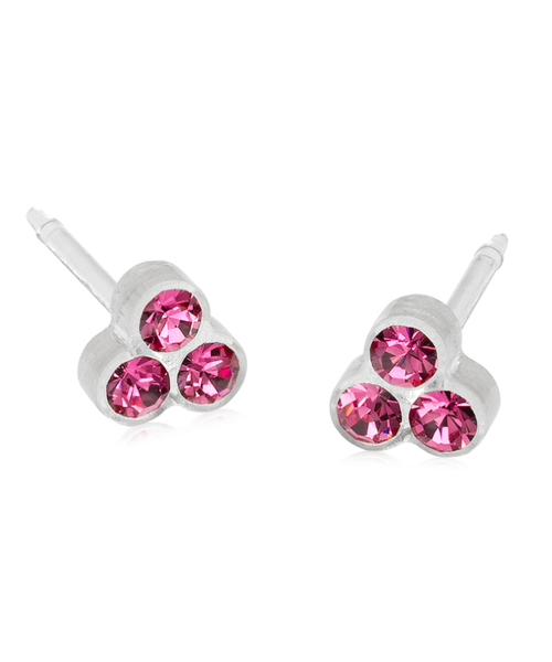 Niklivaba Clover Rose roosade kristallidega ristik 6mm