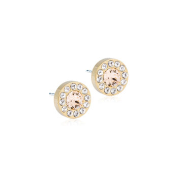 Golden Titanium Brilliance Halo, Crystal/Gold kullatud titaan kuldse ja valgete kristallidega 6mm