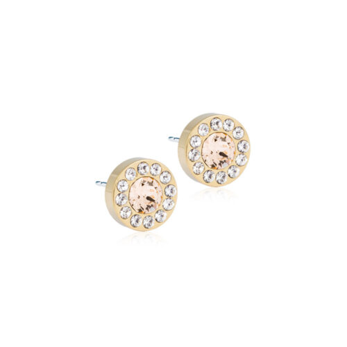 Golden Titanium Brilliance Halo, Crystal/Gold kullatud titaan kuldse ja valgete kristallidega 6mm