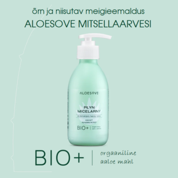 ALOESOVE õrn niisutav ja kaitsev mitsellaarvesi 190ml (EXP date 03.25)