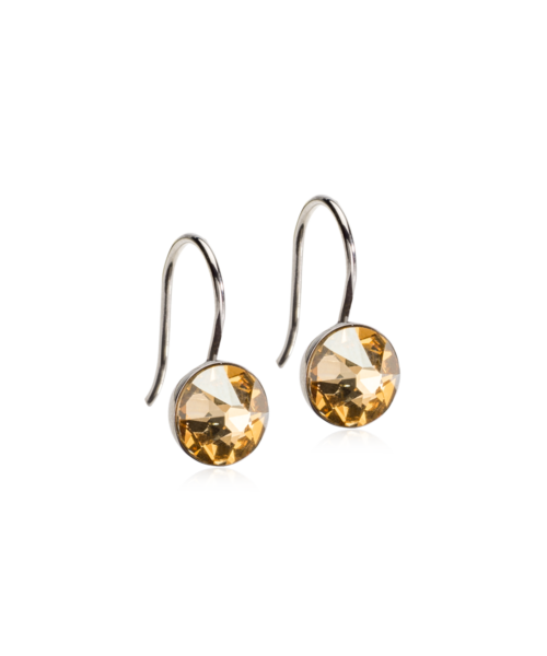 Pendant Bezel Golden Shadow naturaalne titaan kuldne kristall 8mm