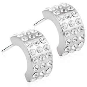 Natural Titanium Pendant Grand Brilliance Curved, naturaalne titaan valgete kristallidega 10mm