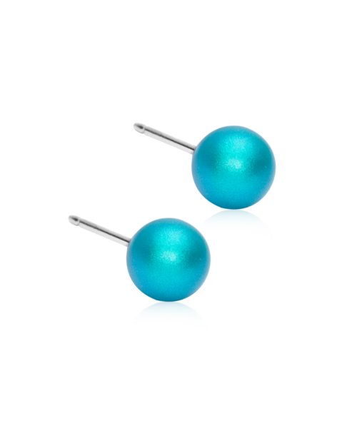 Pearl Blue Zircon naturaalne titaan sinine pärl 6mm