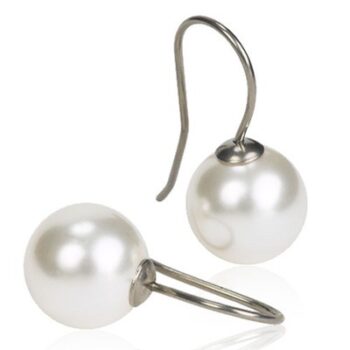 Natural Titanium Pearl Pendant White naturaalne titaan suur valge pärl 12mm