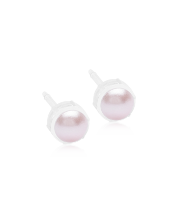 Meditsiiniline plastik niklivaba Pearl Light Rose heleroosa pärl 6mm