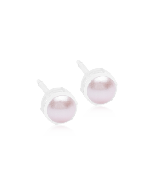 Meditsiiniline plastik niklivaba Pearl Light Rose heleroosa pärl 6mm