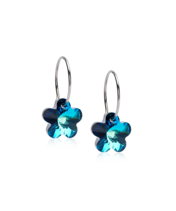 Naturaalne titaan Flower Turquoise türkiissinine lill 12mm kristall 14mm rõngas