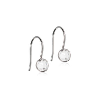 Pendant Bezel, Crystal naturaalne titaan valgete kristallidega 5mm
