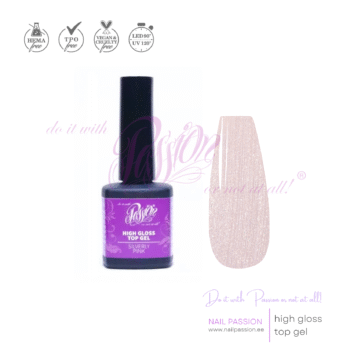 Nail Passion Top Gel Silverly Pink 15ml